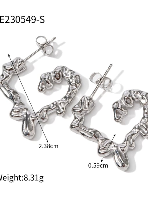 JDE230549 S Stainless steel Heart Trend Stud Earring