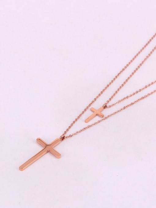 K.Love Titanium Cross Dainty  Necklace 2