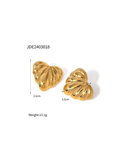 JDE2403018 G Stainless steel Heart Minimalist Stud Earring
