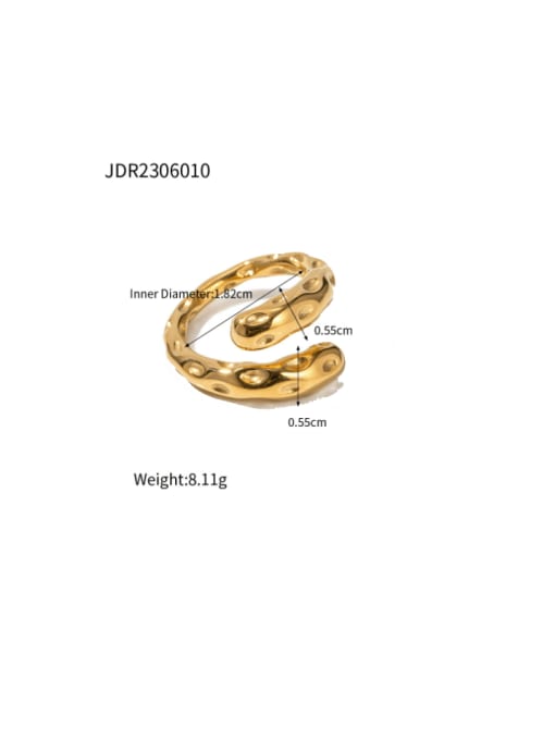 JDR2306010 Gold Stainless steel Geometric Hip Hop Stud Earring