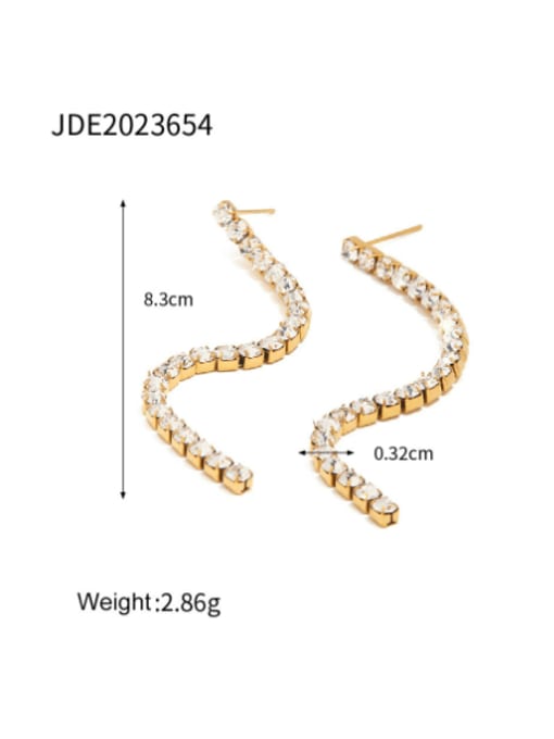 JDE2023654 Stainless steel Geometric Vintage Threader Earring