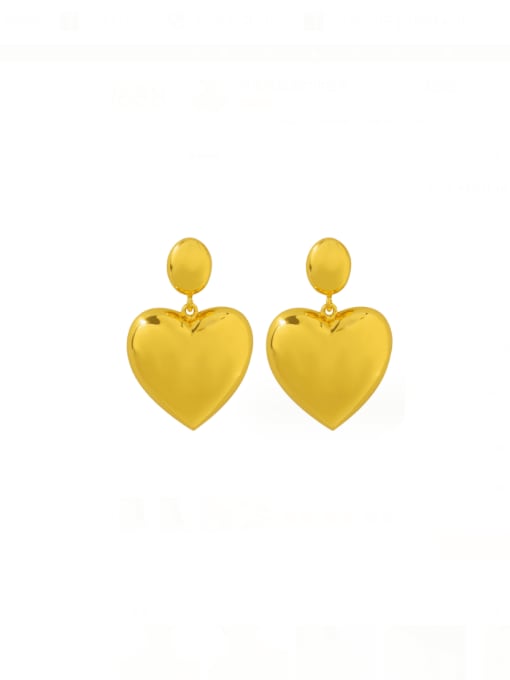 MeiDi-Jewelry Alloy Heart Hip Hop Drop Earring 0