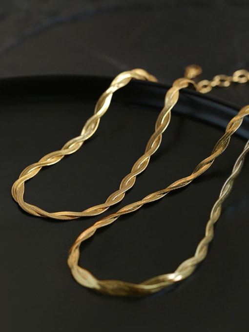 K.Love Titanium Steel Snake Bone Chain Minimalist Necklace 2