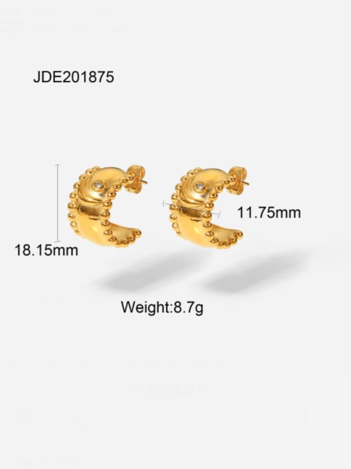 JDE201875 Stainless steel Geometric Minimalist Stud Earring