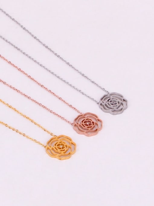 K.Love Titanium Shell Rosary Dainty Necklace