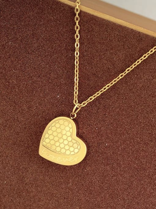 K.Love Titanium Steel Heart Minimalist Necklace 2