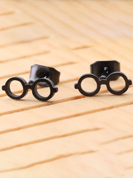 BELII Titanium Steel Hollow Glasses Minimalist Single Earring(Single-Only One) 3