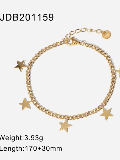 JDB201159 Stainless steel Star Dainty Link Bracelet