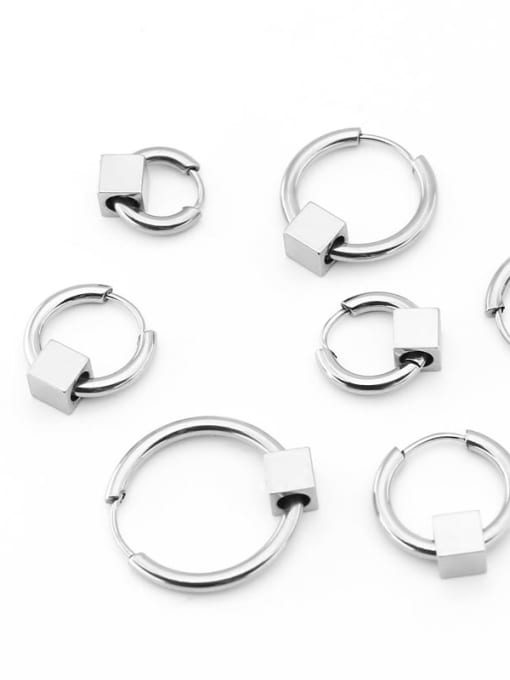BELII Titanium Steel Geometric Minimalist Single Earring(only one) 1