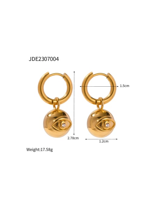 J&D Stainless steel Cubic Zirconia Evil Eye Trend Drop Earring 2