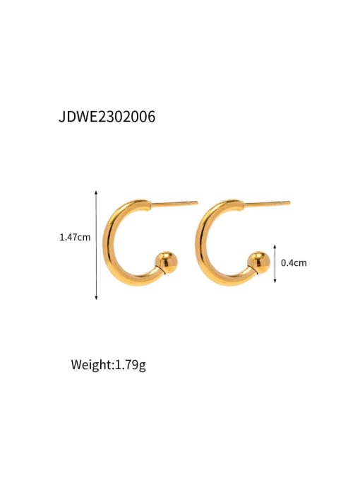 JDWE2302006 Stainless steel Geometric Minimalist Stud Earring