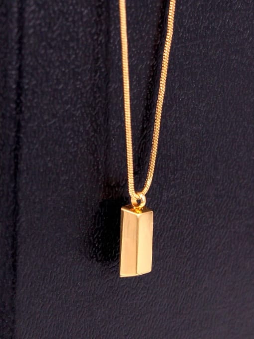 K.Love Titanium rectangle  Minimalist Necklace 1