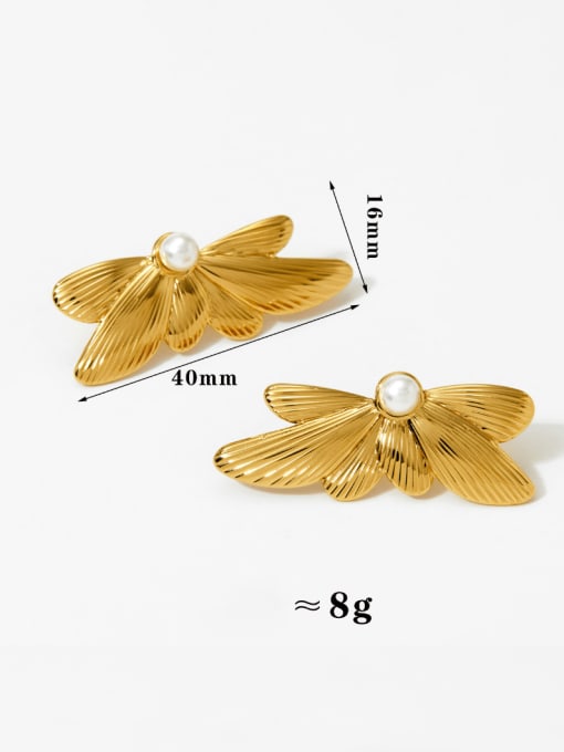 Clioro Stainless steel Butterfly Hip Hop Stud Earring 1