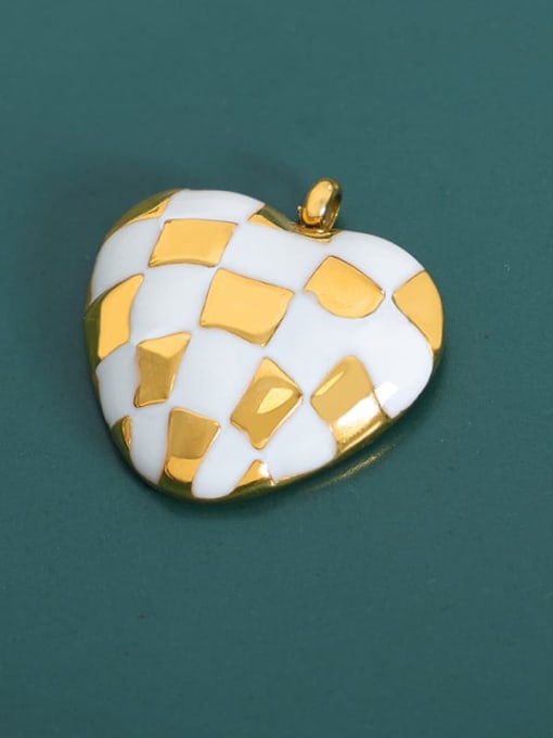Individual accessories Titanium Steel Cubic Zirconia Enamel Heart Trend Band Bangle