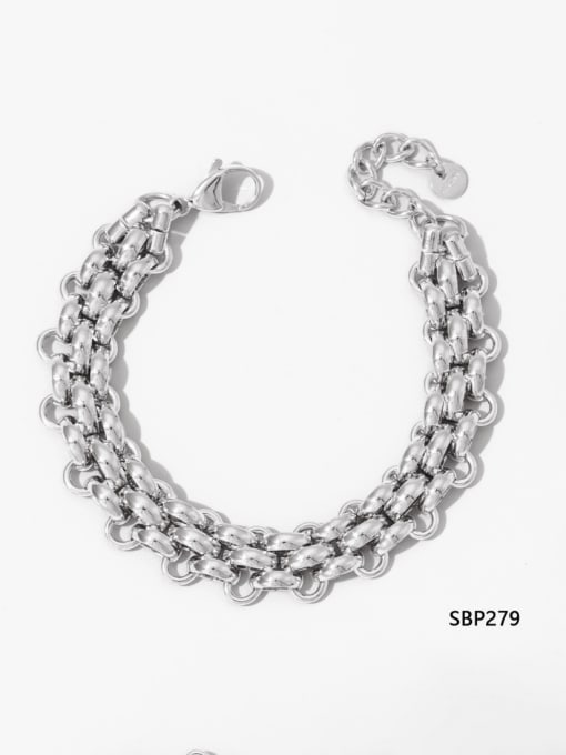 SBP279 Stainless steel Snake Bone Chain Hip Hop Link Bracelet