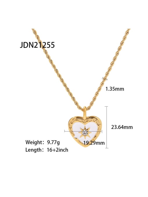 J&D Stainless steel Cubic Zirconia Geometric Trend Necklace 2