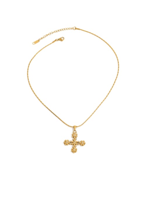 J&D Stainless steel Cross Minimalist Regligious Necklace