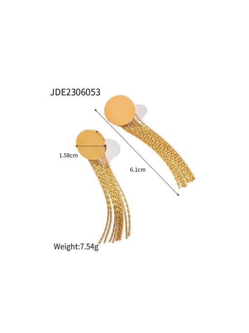 J&D Stainless steel Tassel Trend Threader Earring 3