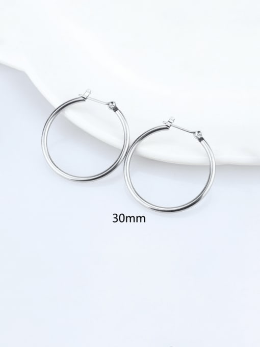 Steel  30MM Stainless steel Geometric Minimalist Hoop Earring