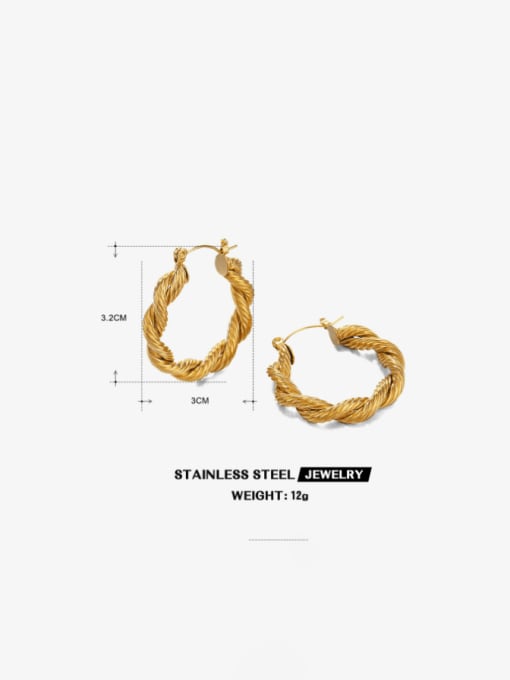 J$L  Steel Jewelry Stainless steel Geometric Hip Hop Hoop Earring 1