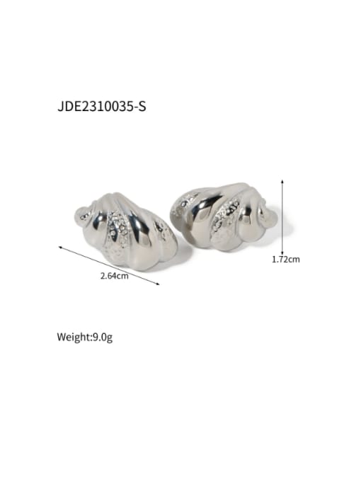 JDE2310035 S Stainless steel Irregular Hip Hop Stud Earring