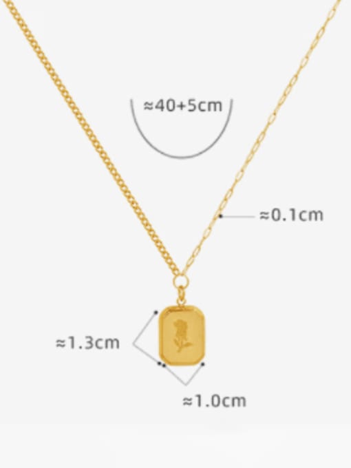 MAKA Titanium Steel Geometric Minimalist Necklace 2