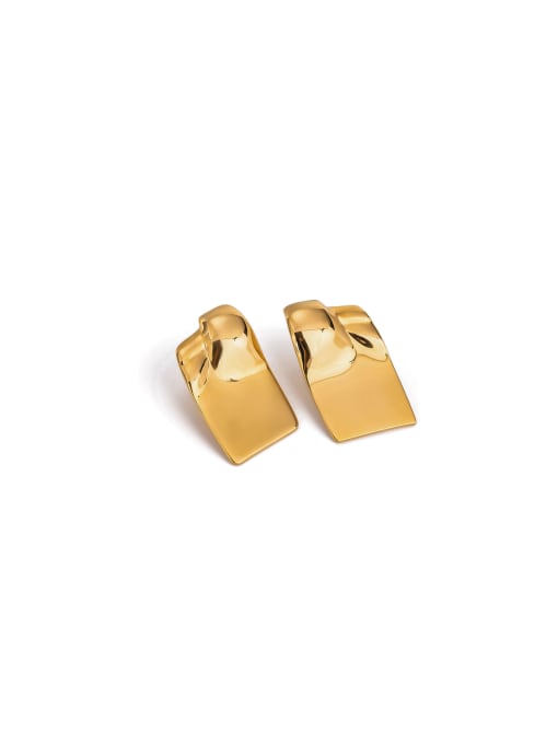 J&D Titanium Steel Geometric Trend Stud Earring