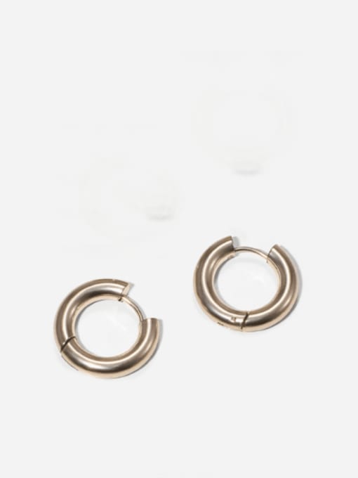 JDE201777 3 Stainless steel Round Vintage Huggie Earring