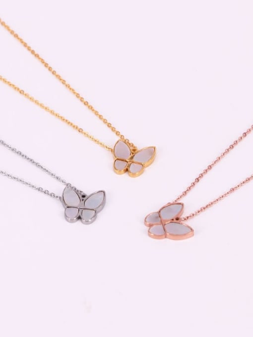 K.Love Titanium Shell Butterfly Trend Necklace 0