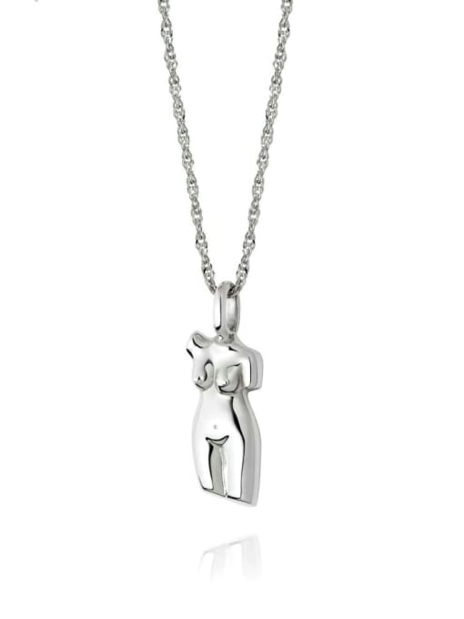 JDN20174 3 Stainless steel Mouth Trend Necklace