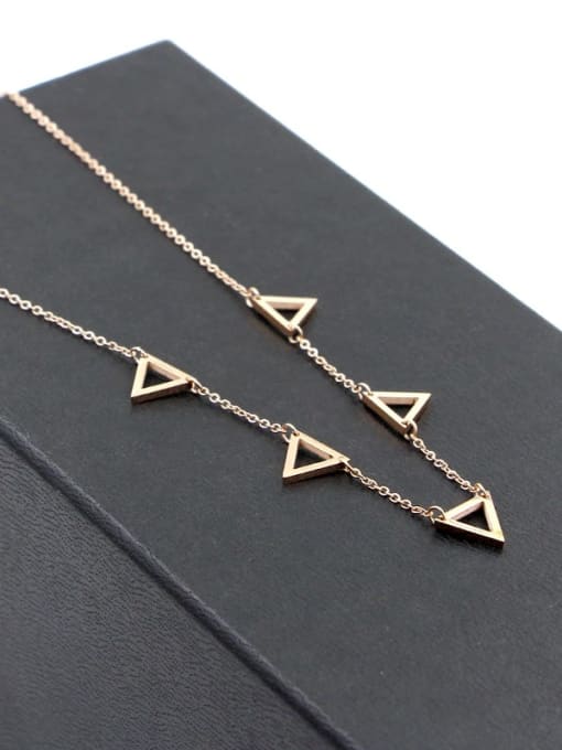 K.Love Titanium Hollow  Triangle Minimalist Necklace 1