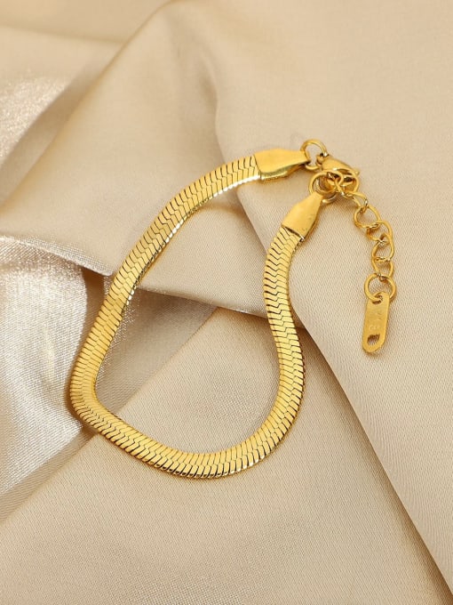J&D Stainless steel Geometric Vintage Snake Bone Chain Link Bracelet