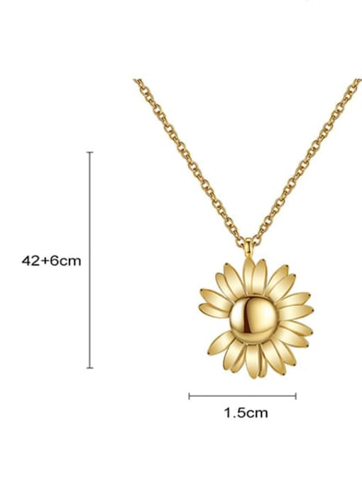 YAYACH Titanium Steel Flower Minimalist Necklace 1