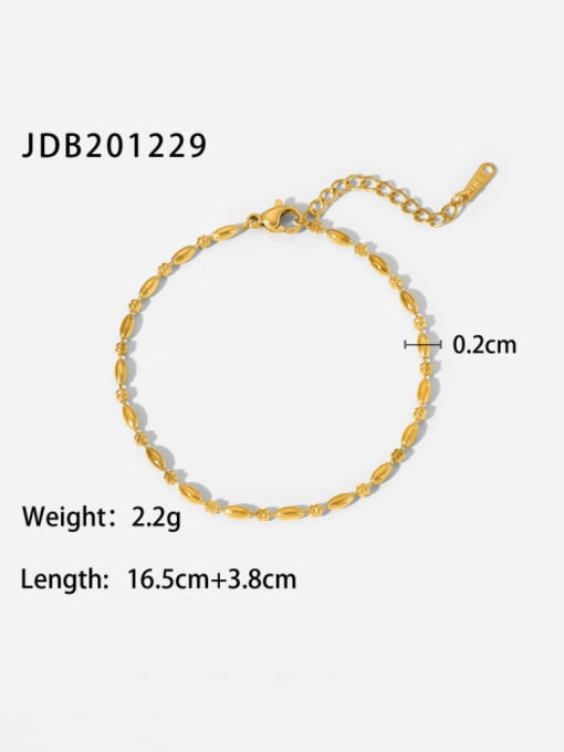 J&D Stainless steel Bead Geometric Minimalist Beaded Bracelet 3