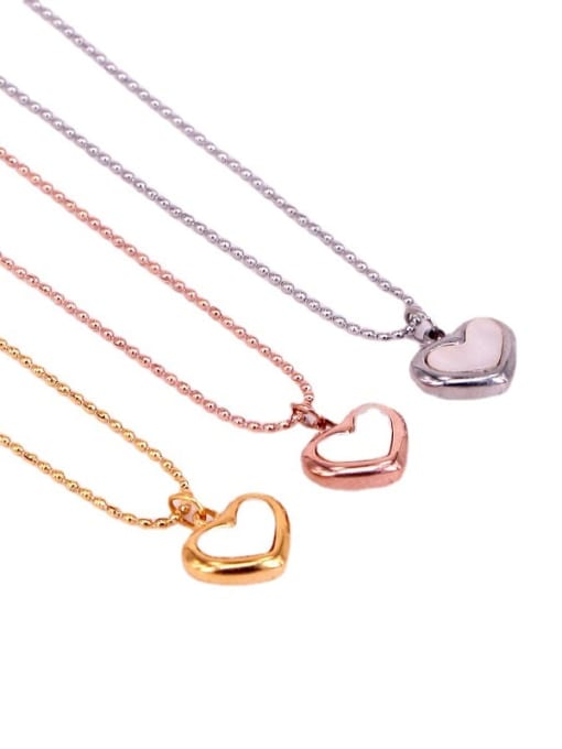 K.Love Titanium Steel Shell Heart Minimalist Necklace