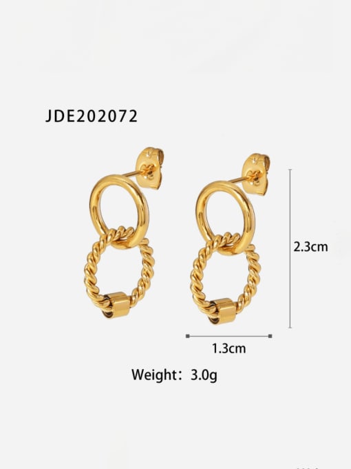 J&D Stainless steel Geometric Artisan Drop Earring 3