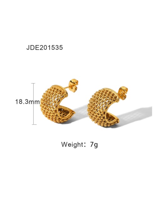JDE201535 Stainless steel Geometric Trend Stud Earring