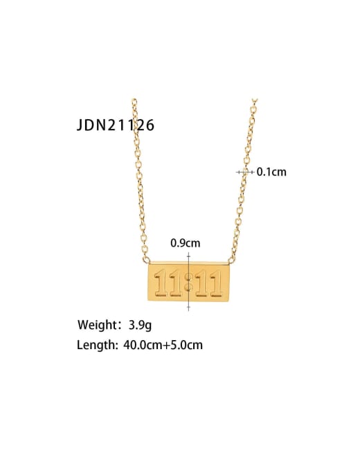 J&D Trend Geometric Stainless steel Ring and Necklace Set 1