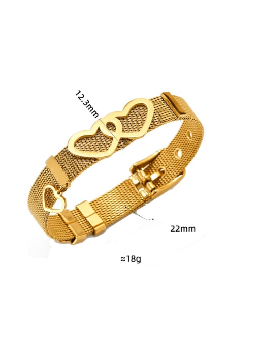 Clioro Mesh Stainless Steel Couple Bracelet Watch Love Bracelet 3