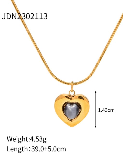 JDN2302113 Stainless steel Heart Vintage Necklace