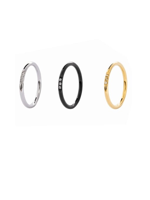 SM-Men's Jewelry Titanium Steel Rhinestone Geometric Minimalist Band Ring
