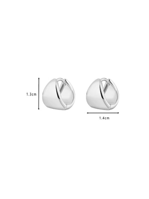 QJM Brass Geometric Minimalist Huggie Earring 2
