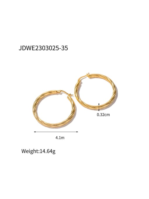 J&D Stainless steel Round Trend Earring 1