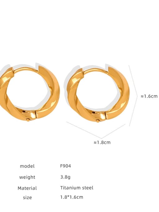 F904 Gold Earrings Titanium Steel Freshwater Pearl Geometric Trend Stud Earring