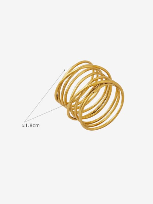 MAKA Brass Geometric Minimalist Stackable Ring 2