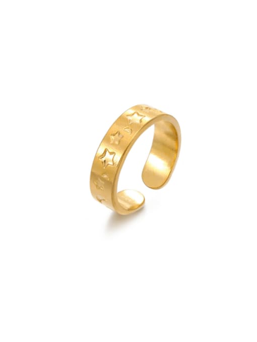 J$L  Steel Jewelry Stainless steel Pentagram Minimalist Band Ring 0