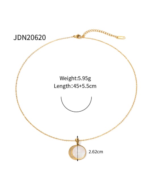 J&D Stainless steel Shell Geometric Minimalist Necklace 3