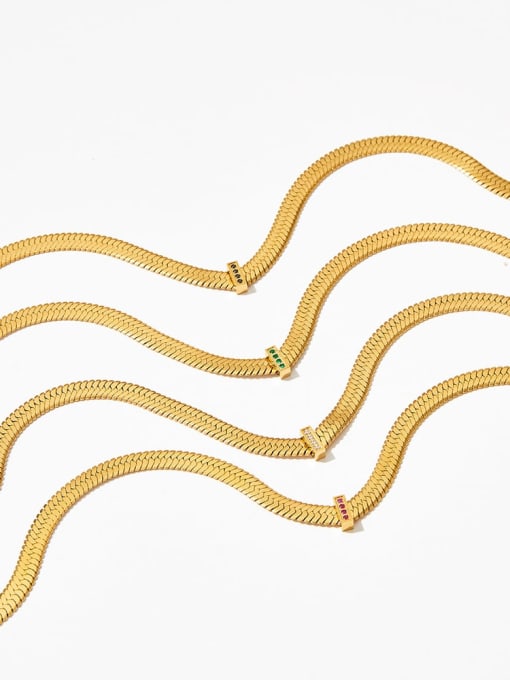 Clioro Stainless steel Snake Bone Chain Minimalist Link Bracelet 1