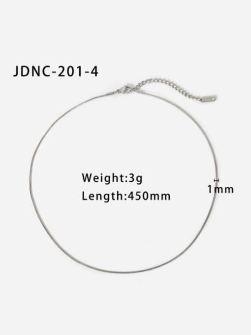 JDNC 201 4 Stainless steel Minimalist Snake  Bone Chain