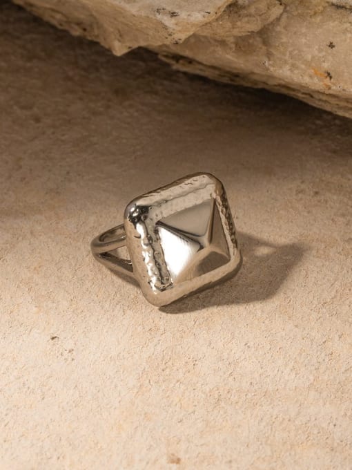 J&D Stainless steel Geometric Hip Hop Band Ring 2